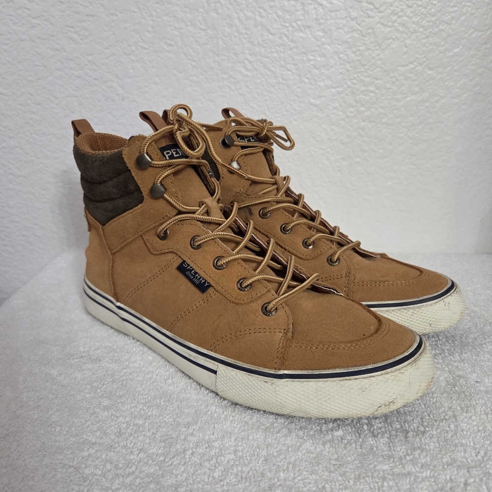 Sperry Men's Striper Storm Hiker Sneaker Boots Size 8 Tan